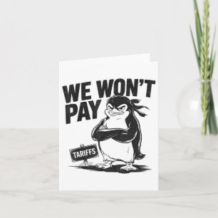 Carte Résistez à l'injustice politique drôle Penguin