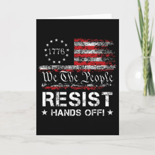 Carte Résistez aux mains écartées vintage We The People