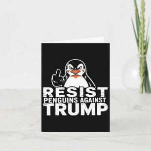 Carte Résistez Aux Penguins Contre Trump Tarifs Douanier