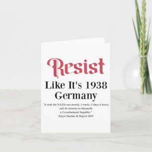 Carte Résistez Comme Son Allemagne De 1938