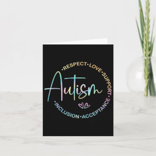Carte Respect Love Support Sensibilisation sur l'autisme