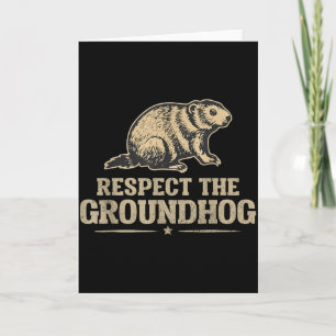 Carte Respect Vintage de la Marmotte Drôle Marmotte Enth