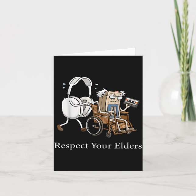 Carte Respect Your Elders Retro Gaming Funny Gamer Contr (Devant)