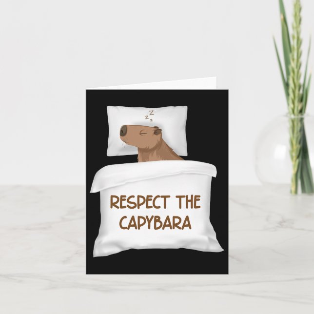 Carte Respecter la capybara officielle de nuit de sommei (Devant)