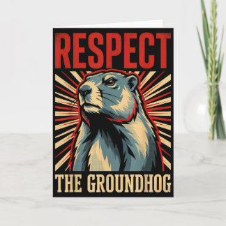 Carte Respecter la marmotte affiche de style politique v