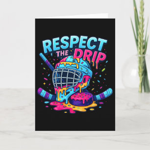 Carte Respecter le bâton de hockey sur glace Drip et la 