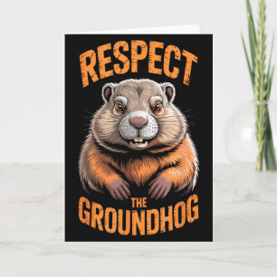 Carte Respecter le marmotte Punxsutawney Phil drôle Holi