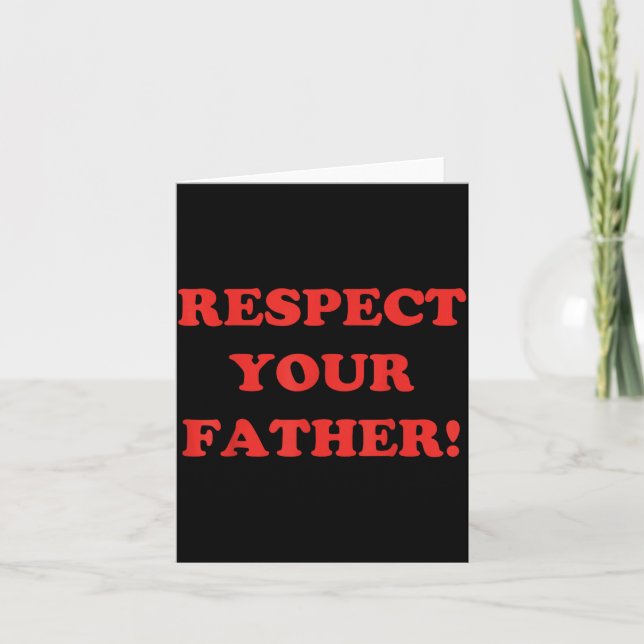 Carte Respecter le père minimalisme Rétro Drôle Fête des (Devant)