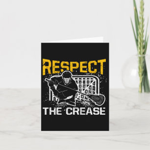 Carte Respectez Le Crease Funny Lacrosse Joueur Gardien