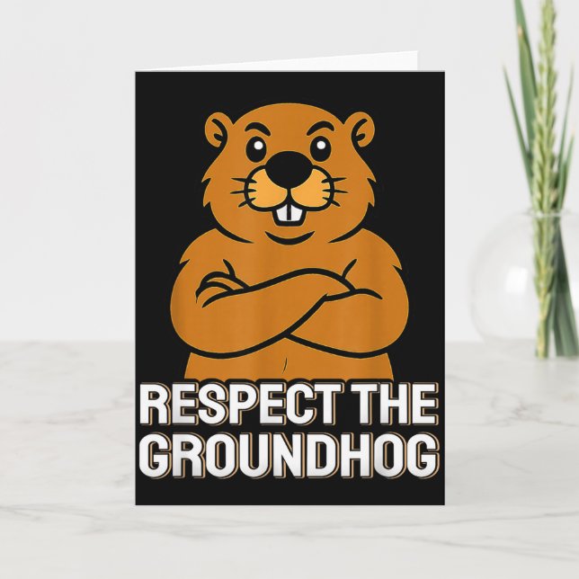 Carte Respectez le groundhog drôle Groundhog Day 2026  (Devant)