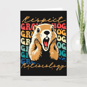 Carte Respectez Le Groundhog Drôle Woodchuck Hommes Femm