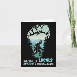 Carte Respectez les locaux Bigfoot Sasquatch le nat amér