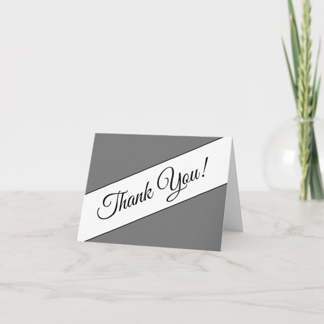 Carte Respectueux et élégant "Merci" ! (Devant)