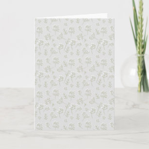 Carte Respiration de bébé Blanche Fleur d'eau Gypsophile