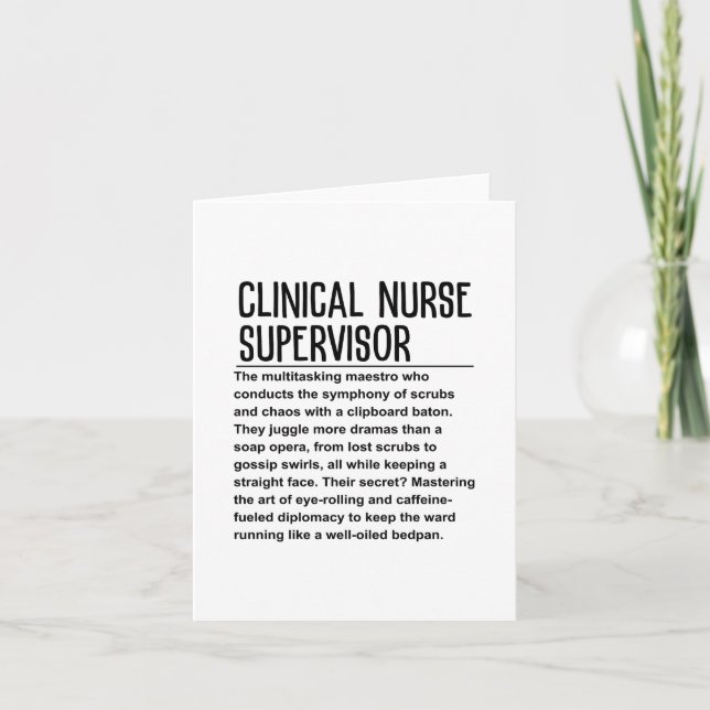 Carte Responsable de l'infirmière clinique (Devant)