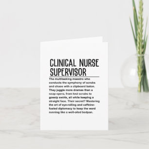 Carte Responsable de l'infirmière clinique