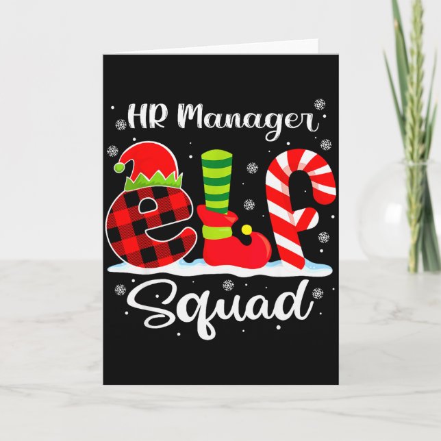Carte Responsable RH Elfes Équipe Noël Recruteur Corresp (Devant)