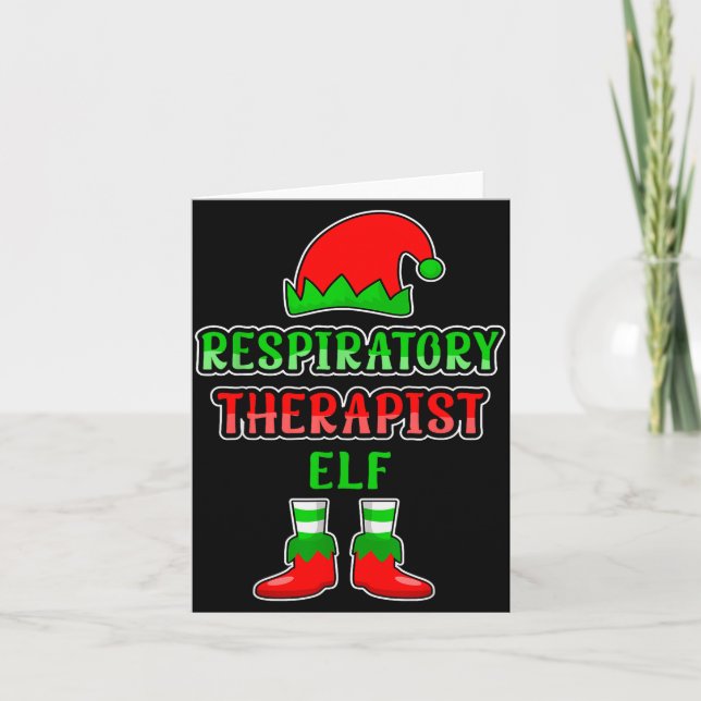 Carte Resratory Therast Elf Resratory Therapy Christmas  (Devant)