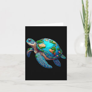 Carte Restaurer la Terre Jour de la Terre Art Tortue de