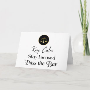 Carte Reste Calme ! Restez Concentrés. Passer L'Examen B