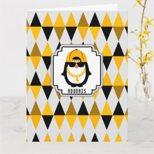 Carte Reste Hip Hop Pingouin Enfant Cool