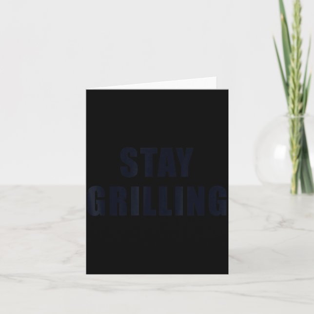 Carte Restez à Griller Drôle Bbq Maître de la Fumée de V (Devant)
