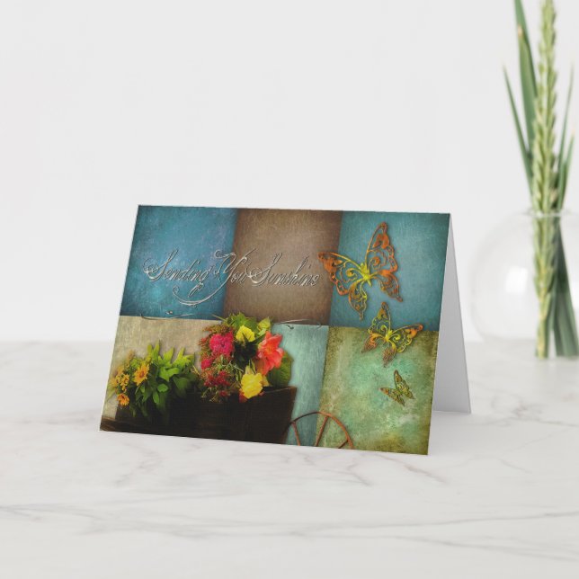 CARTE RESTEZ BIEN - VOUS ENVOYER SOLEIL (Devant)