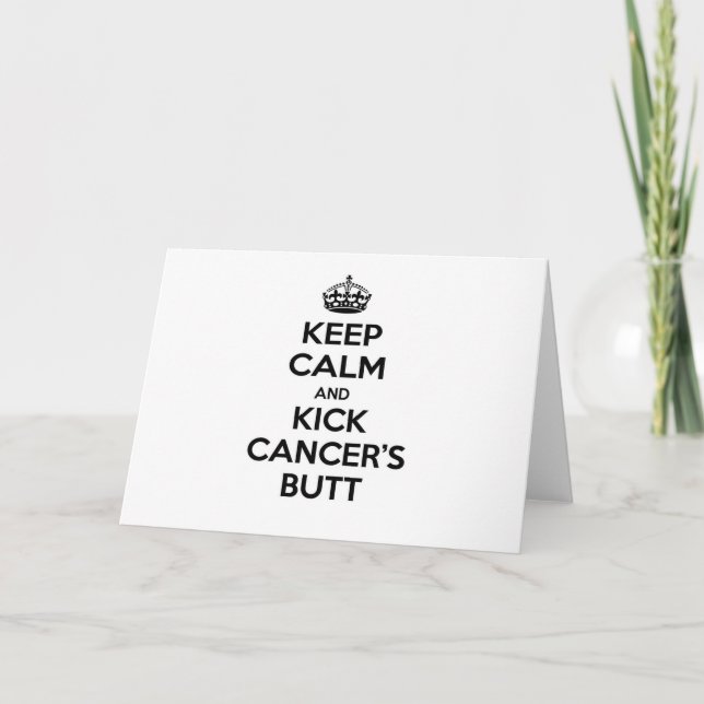 Carte Restez calme et secouez le coeur du cancer (Devant)