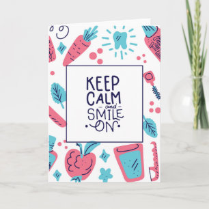 Carte Restez Calme Et Souriez ! Phrase mignonne