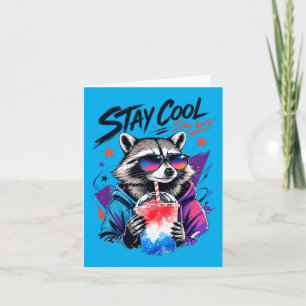 Carte Restez Cool Restez Sauvage Raton Laveur Slushie Ar