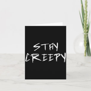 Carte Restez Créatif Emo Goth Halloween Drôle