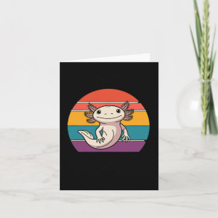 Carte Restez Curieux Axolotl Retro Amateurs d'animaux mi