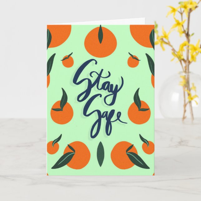 Carte Restez en sécurité (Fleur jaune)