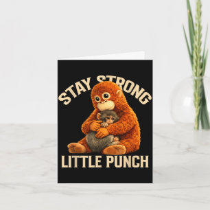 Carte Restez fort petit coup de poing design de mignon s