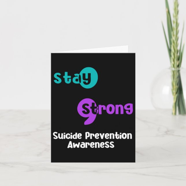 Carte Restez fort Semicolon de sensibilisation à la prév (Devant)
