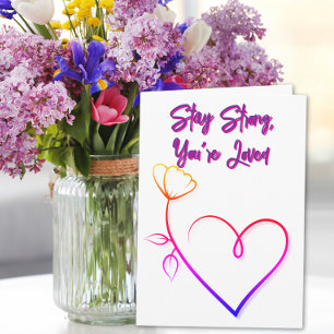 Carte Restez forts Vous êtes aimés Minimalistes Se tirer