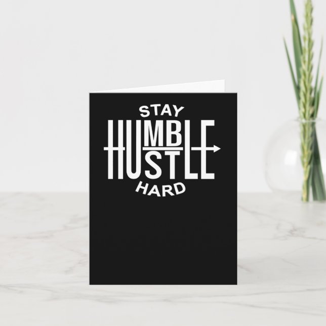Carte Restez Humble Hustle Dur - Inspirationnel - Flèche (Devant)