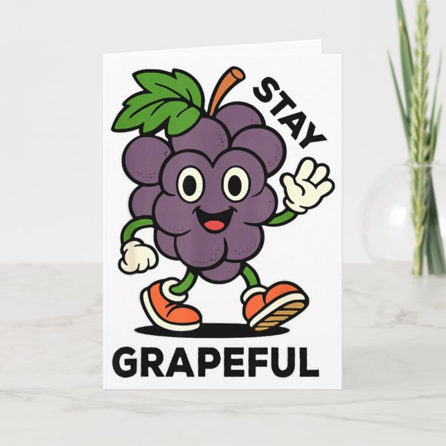 Carte Restez reconnaissants - Style Rétro - Pun de fruit (Devant)