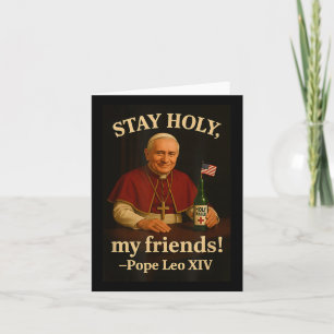 Carte Restez Saint Pape Leo Xiv American Pope Fan Art