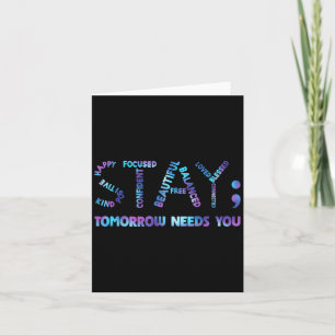 Carte Restez Semicolon Demain Avec U Suicide Prevention