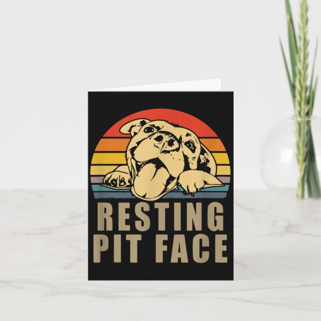Carte Resting T Face - Tbull Lovers Gift For Men And Wom (Devant)