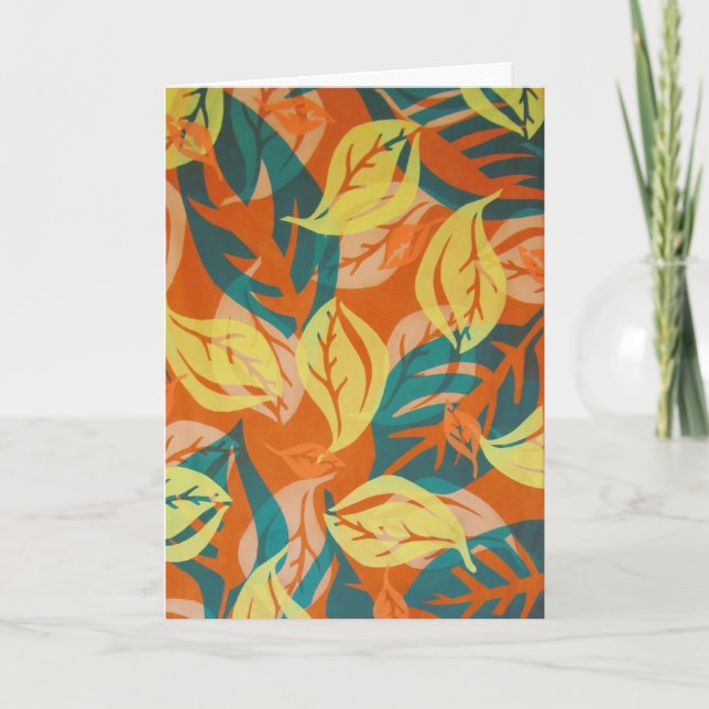 Carte Résumé Feuille Chute, Fiberart (Devant)