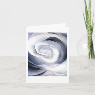 Carte Résumé Rose blanche par Georgia O'Keeffe,