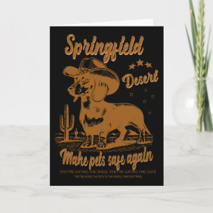 Carte Rétablir la sécurité des animaux Cowboy Dachshund 