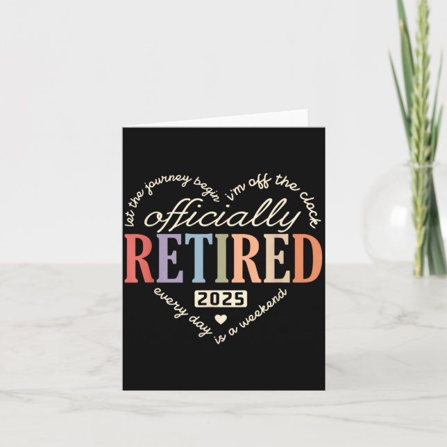 Carte Retired Ly 2025 Humor Funny Retirement Humor  (Devant)