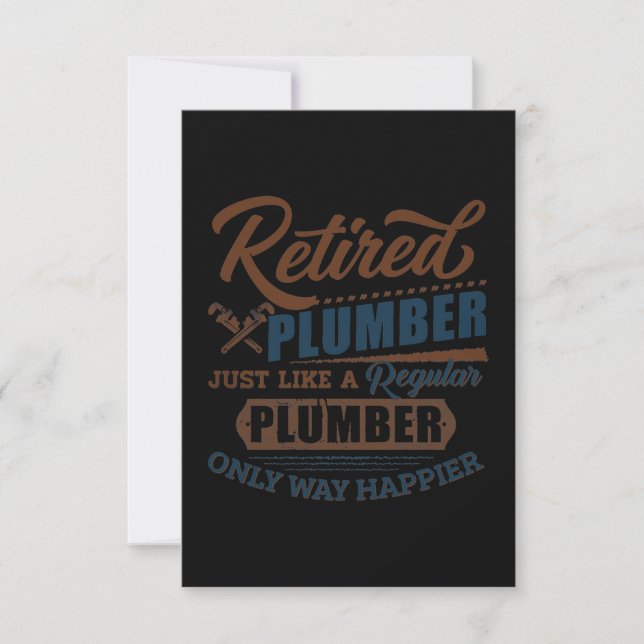 Carte Retired Plumber (Devant)
