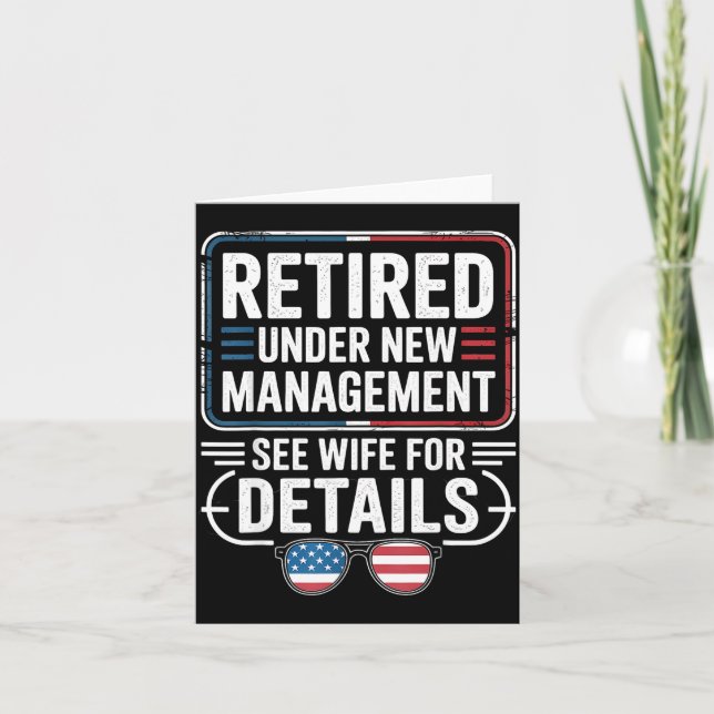 Carte Retired Under New Management See Wife For Details  (Devant)