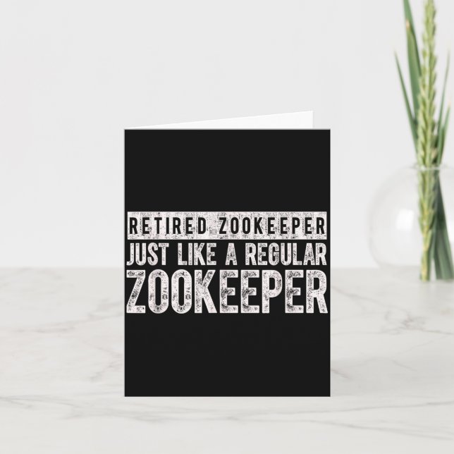 Carte Retired Zookeeper Funny Zoo Keeper Retirement  (Devant)