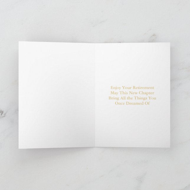 Carte Retirement Card | Enjoy Every Minute | Peaceful Co (Intérieur)