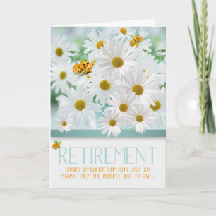 Carte Retirement Congratulations White Daisy Garden